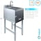 Amgood Utility sink, 430 Stainless Steel, 19 in W x 14 in L x 33 in H SINK BAR 101410 - FAUCET - alternate 3